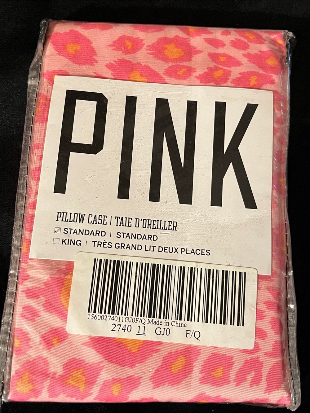 PINK Victoria’s Secret pink Leopard Print Pillow Cases NIP